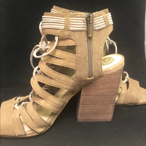 EUC Vince Camuto Tan Suede Sandals. Size 10 - Picture 2 of 2